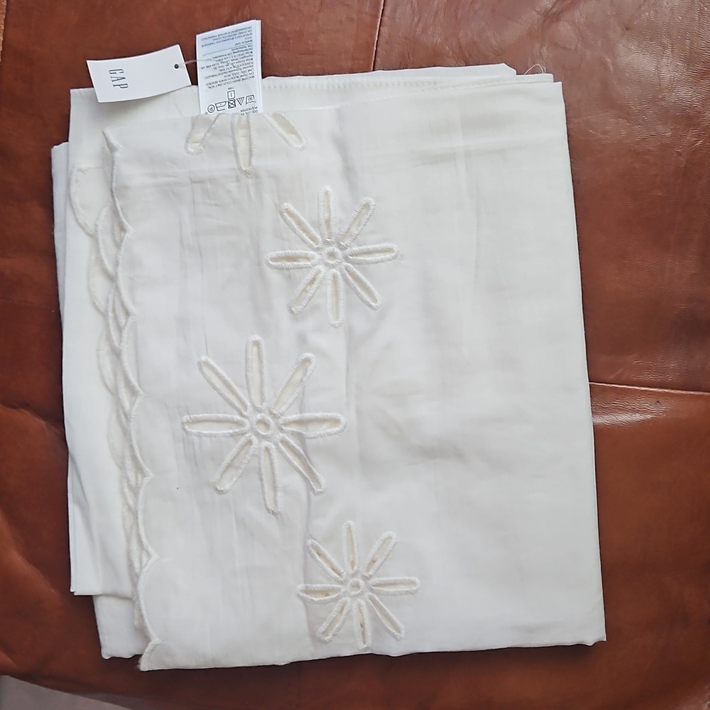 Gap eyelet embroidered scarf